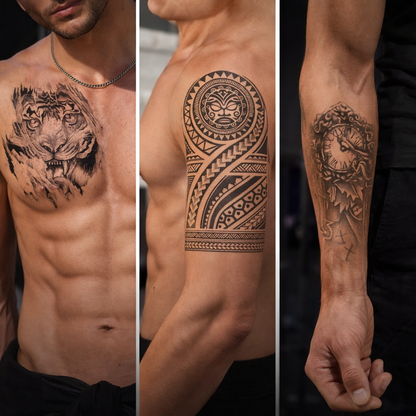 Sexy Mann – Set mit 3 Tattoos