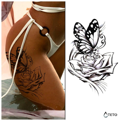 Bezaubernde Frau – Set mit 3 Tattoos