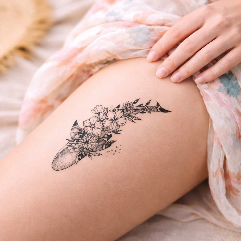 Hai mit Blume - Set – Semipermanente