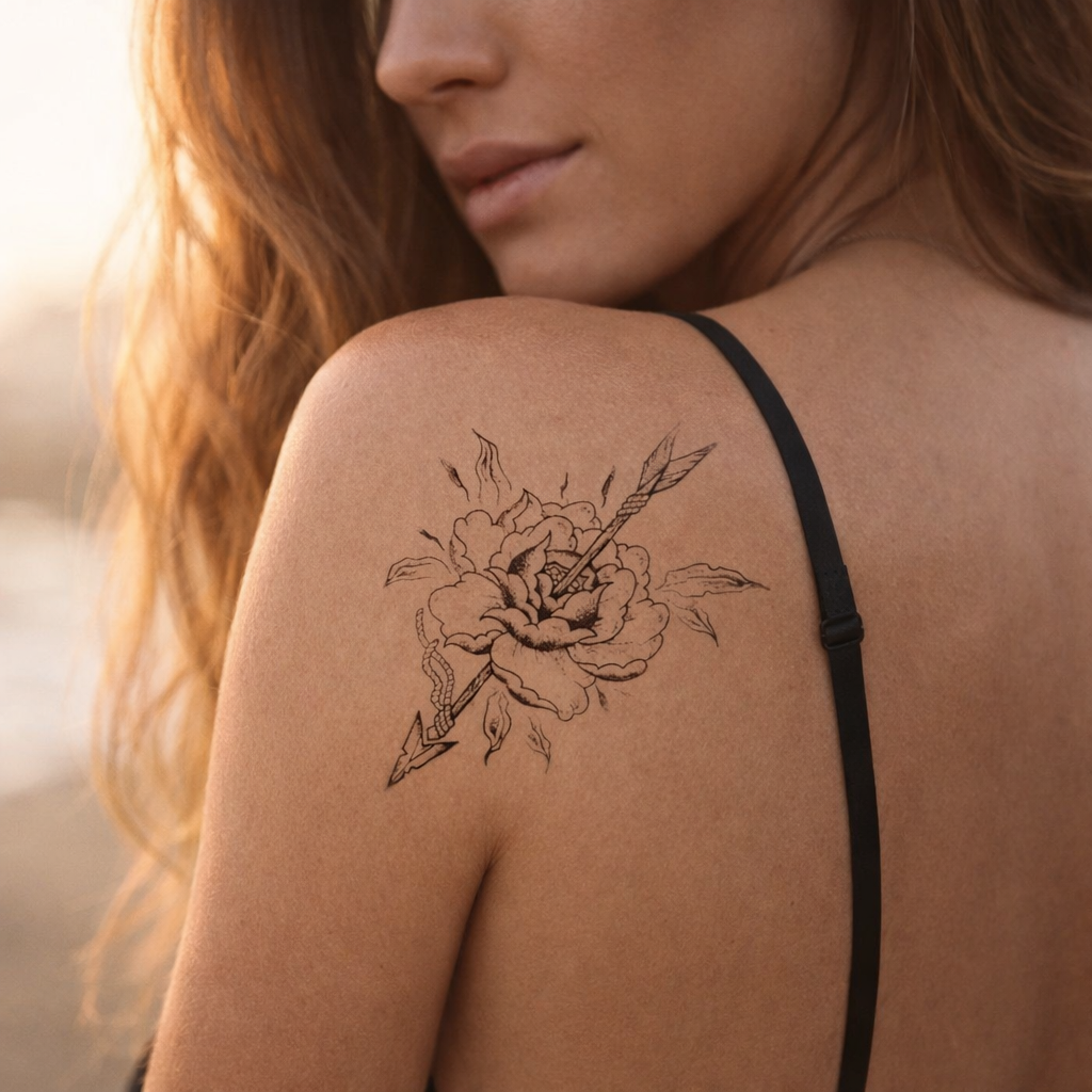 Blume mit Pfeil – Semipermanente